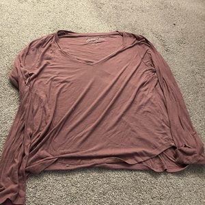 American Eagle Soft Ribbed Long Sleeve Shirt